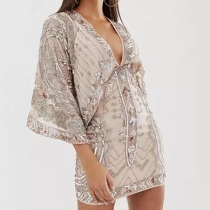 ASOS Kimono Sleeve Sequin Dress